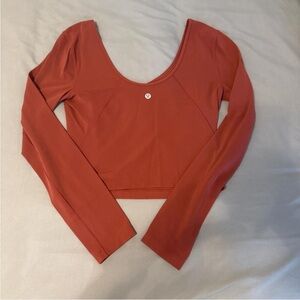 Lululemon Rust/Red Long Sleeve Top